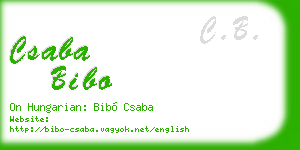 csaba bibo business card